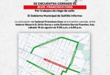 Realiza Gobierno de Saltillo trabajos de riego de sello en bulevar Francisco Coss