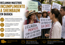 Reclaman maestros incumplimiento a Sheinbaum en Oaxaca