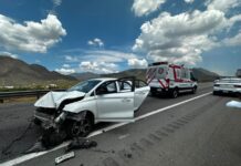 Automovilista queda grave tras chocar contra barrera de contención en la Saltillo-Monterrey