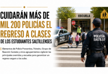 Cuidarán más de mil 200 policías el regreso a clases de los estudiantes saltillenses