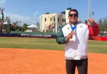 El coahuilense Rubén Delgadillo se cuelga el bronce en Sóftbol en los JCC Santo Domingo 2026