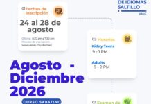 Inscríbete a los cursos que ofrece el Centro de Idiomas Saltillo de la UA de C