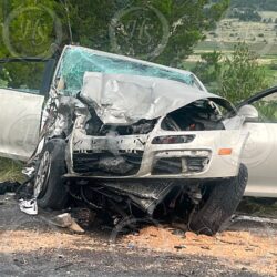 ¡Tragedia en la carretera Saltillo-Matehuala! Choque frontal deja un muerto y dos heridos graves