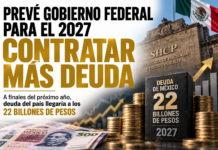 Prevé Gobierno Federal para el 2027 contratar más deuda