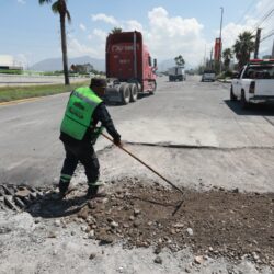 Atiende Municipio rejilla pluvial dañada sobre la lateral del Fundadores1
