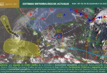 Lluvias muy fuertes prevalecerán este domingo en la Región Sureste