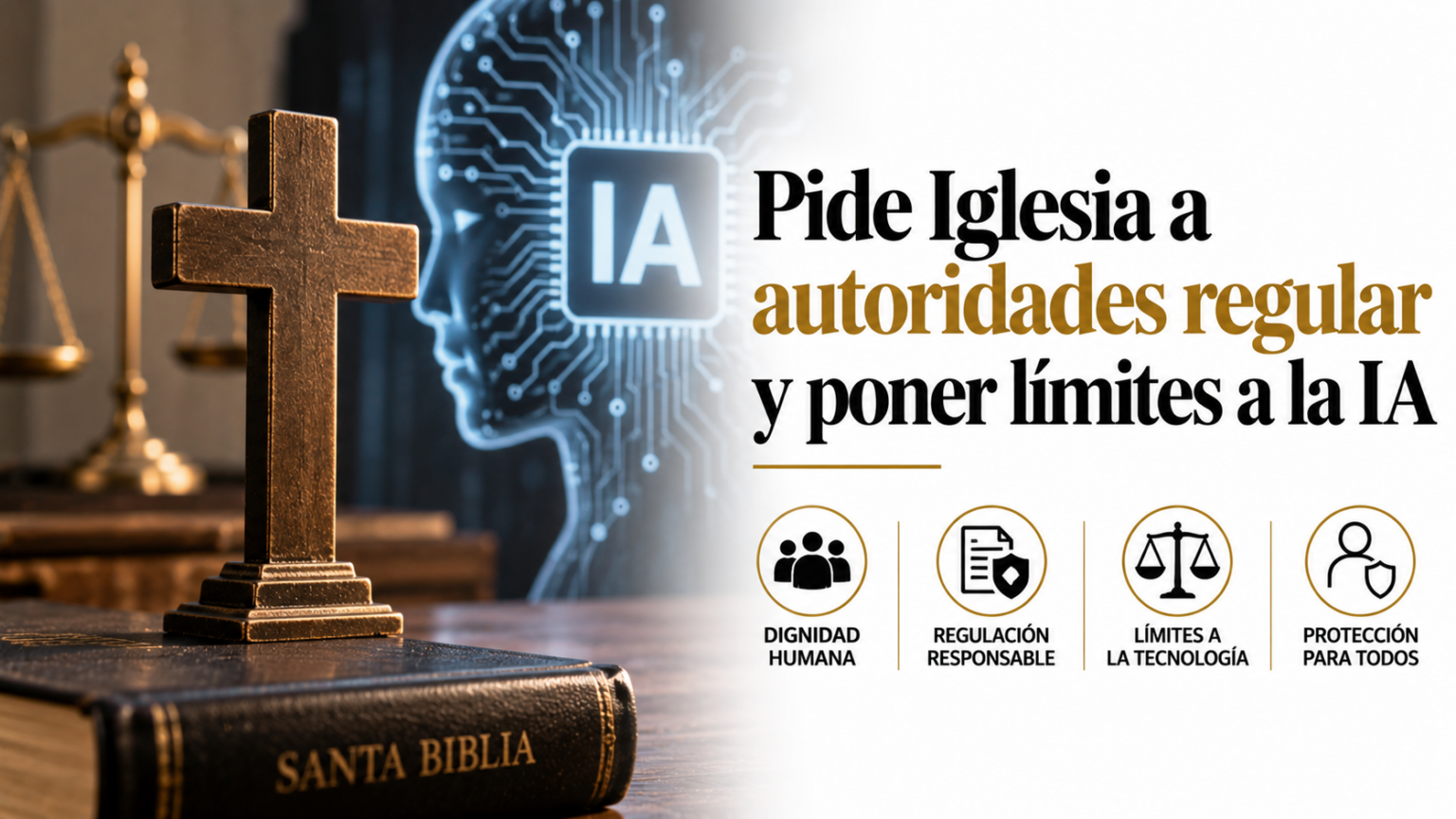 Poner Pide Iglesia a autoridades regular y poner límites a la IA