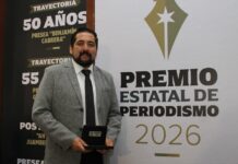 Recibe José Torres el Premio Estatal de Periodismo 2026