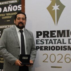 Recibe José Torres el Premio Estatal de Periodismo 2026