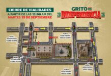 Informa Comisaría sobre cierre de vialidades ante fiestas patrias