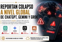 Reportan colapso a nivel global de ChatGPT, Gemini y Grok
