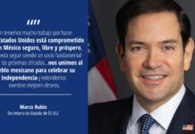 Se compromete EU con México en seguridad, afirma Rubio