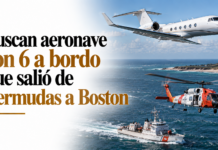 Buscan aeronave con 6 a bordo que salió de Bermudas a Boston
