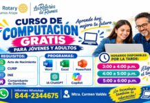 Club Rotario de Ramos Arizpe mantiene cursos gratuitos de computación para jóvenes y adultos