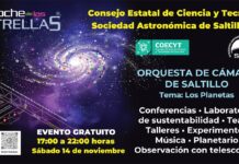 Será este 14 de noviembre la “Noche de las Estrellas” en Saltillo tendrá como sede las instalaciones del COECYT