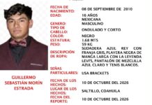 Solicitan apoyo para localizar a adolescente de 16 años desaparecido en Saltillo
