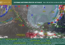 Pronostican chubascos, descargas eléctricas y rachas de viento de hasta 60 km/h en Coahuila
