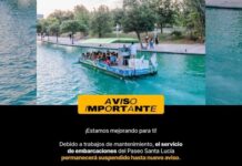 Suspenden recorridos en lancha en el Paseo Santa Lucía en Monterrey